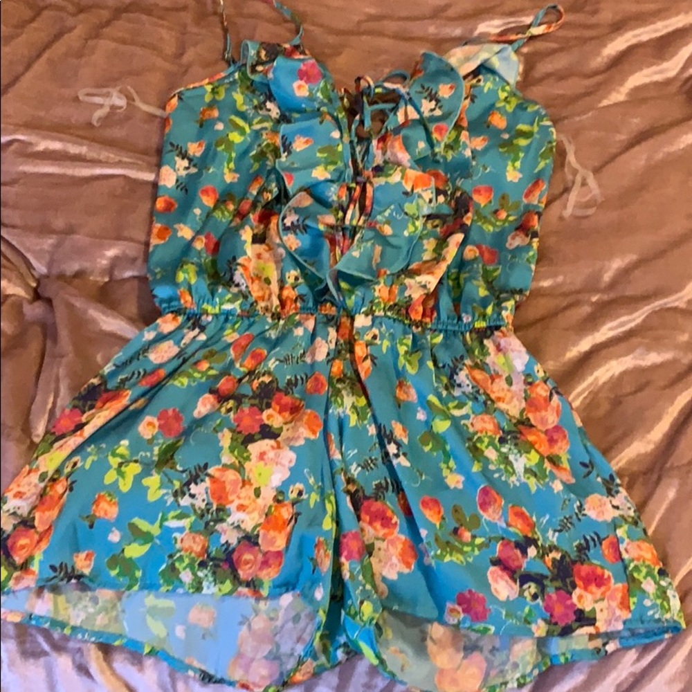Beach bunny romper/ cover up